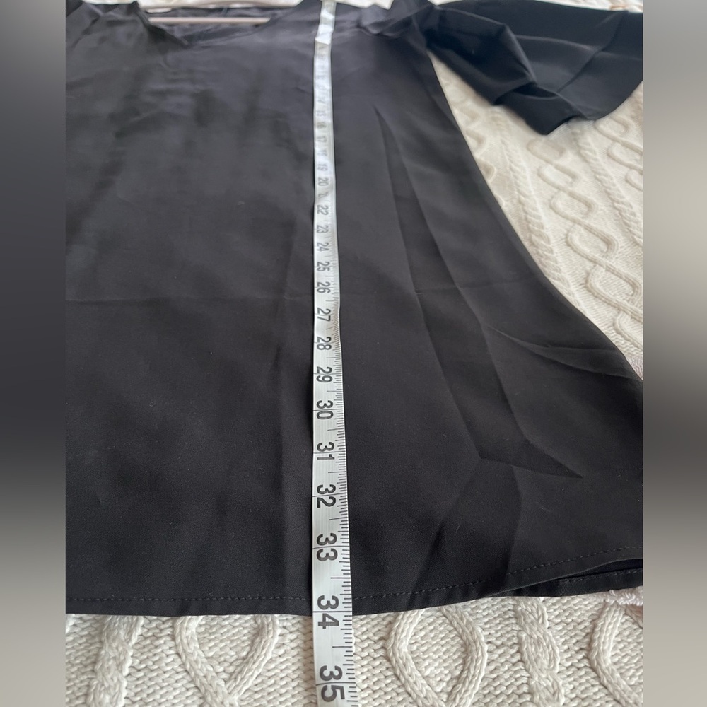 Cupshe Black Oversized Mini Dress with Ruffle Sleeve Women’s Medium/Large - Picture 12 of 14